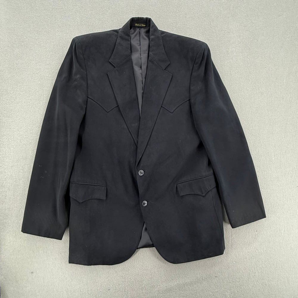 Vintage‎ 1980s–1990s Circle S Dallas Western Faux Suede Blazer Jacket 
Size 44L